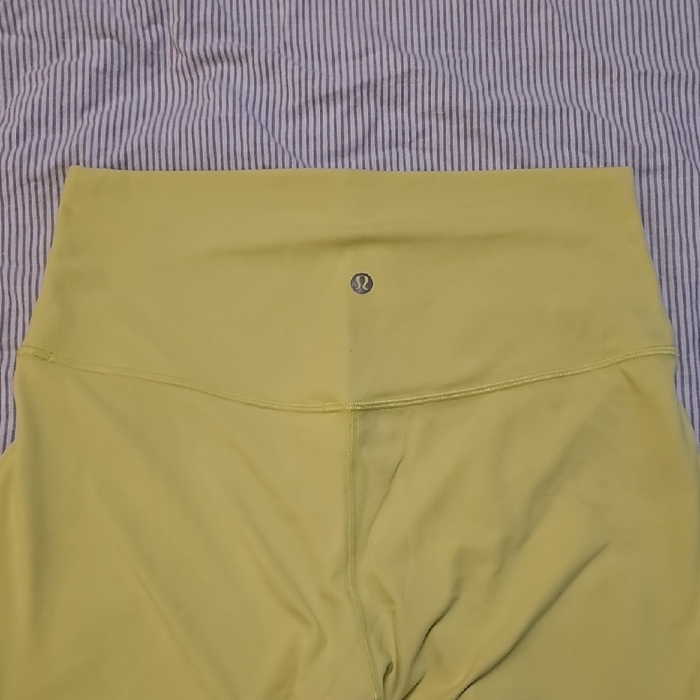 Lululemon Align Tights Lemon Yellow Sz 10 25"